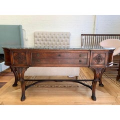 Early 20th Century Italian Wood and Marble Sideboard
