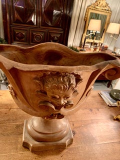Early 20th Century Italy Terracotta Decorative Vase Urn