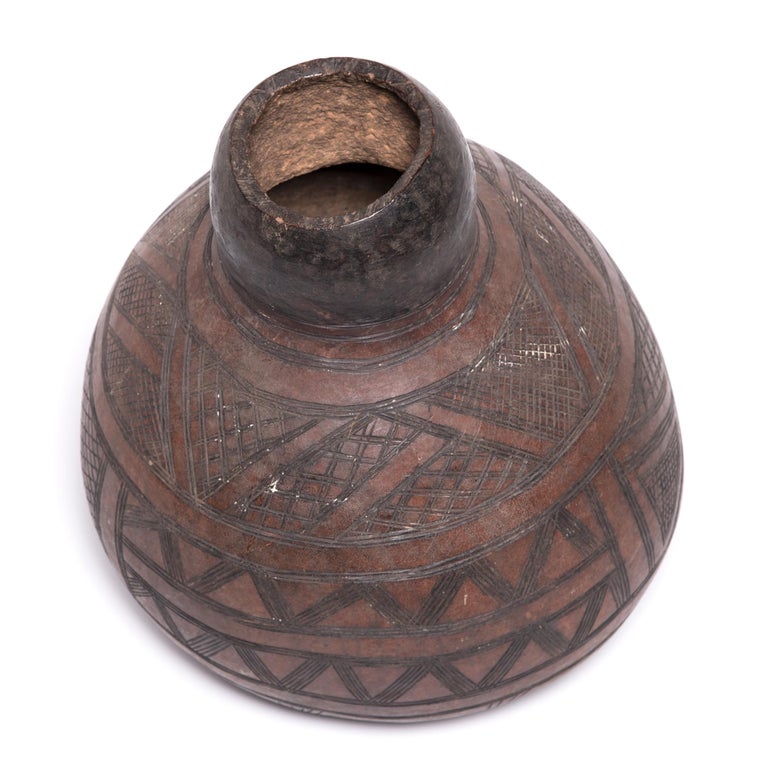Early 20th Century Ivorian Nupe Incised Gourd Drinking Vessel at 1stDibs