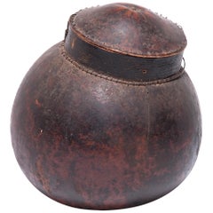 Early 20th Century Ivorian Senufo Lidded Gourd Vessel