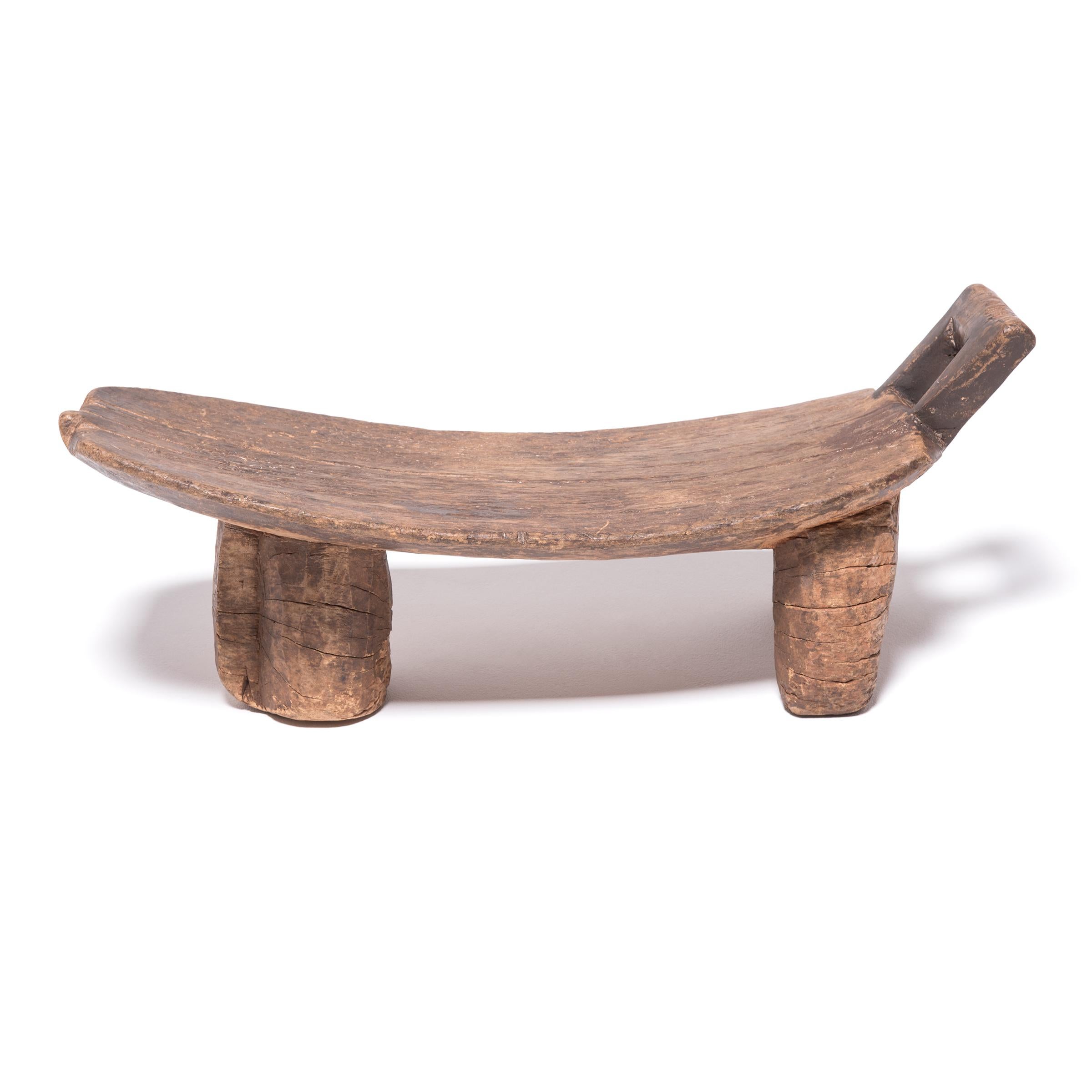 Tribal Senufo Arched Baby Bed Stool, c. 1900