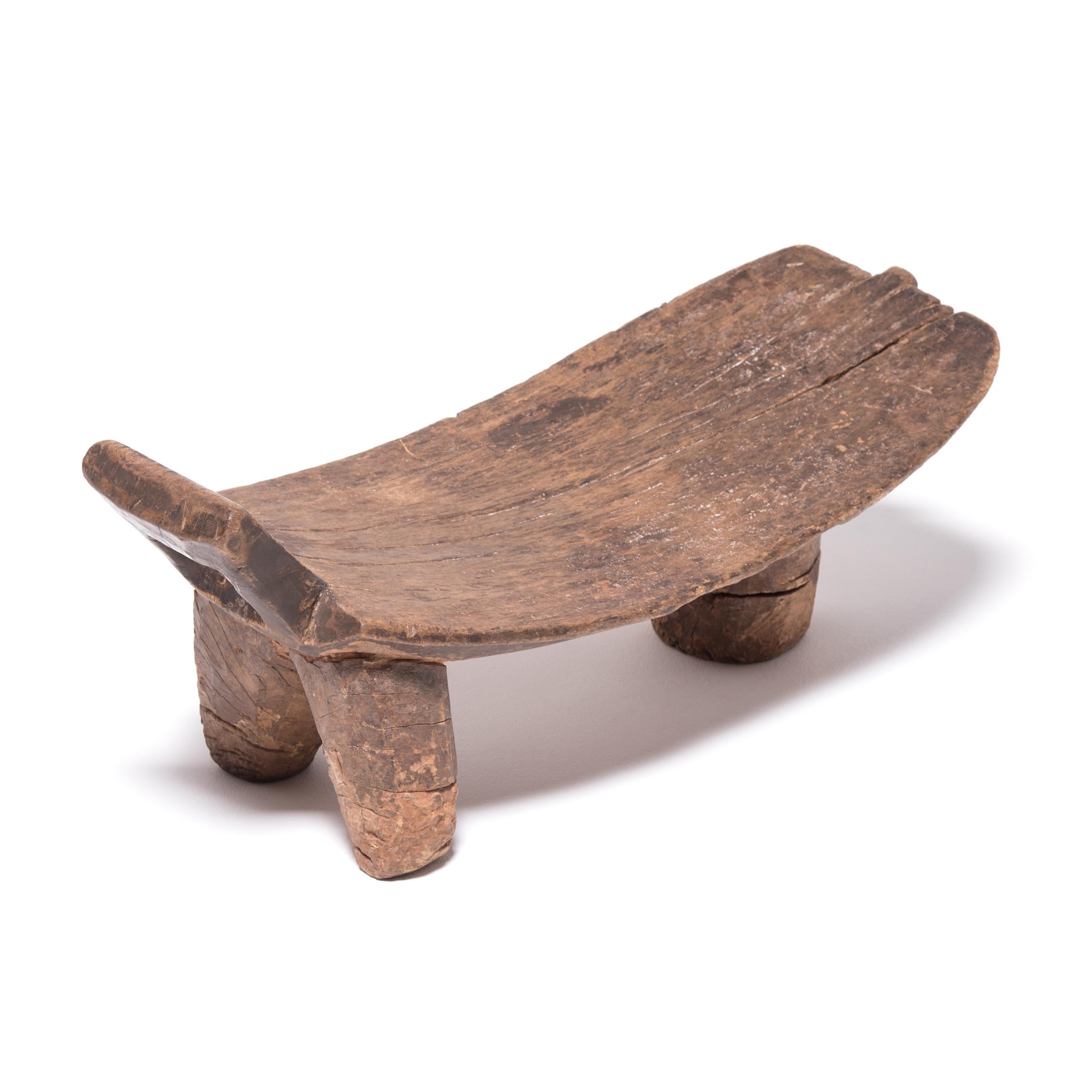 Ivorian Senufo Arched Baby Bed Stool, c. 1900