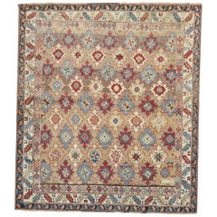 Early 20th Century Camel Field Antique Caucasian Kuba Rug