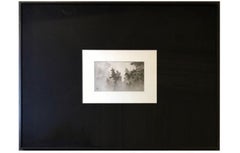 Stampa su carta in bianco e nero di un antico paravento giapponese dei primi del Novecento