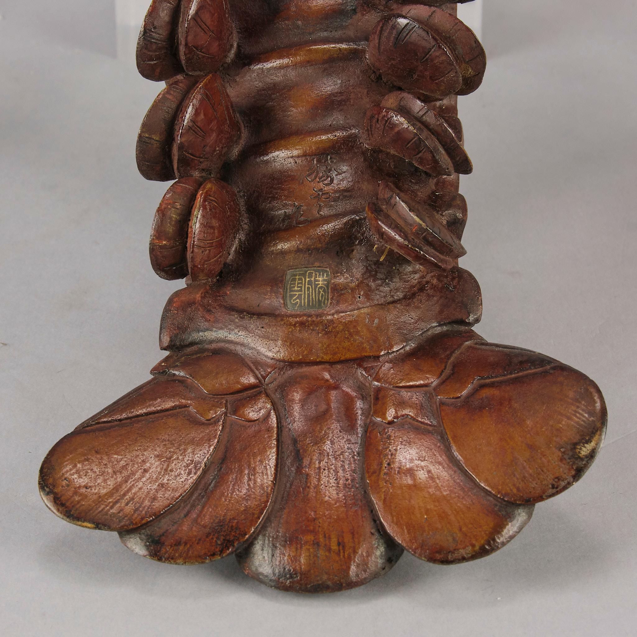 Japanisches Okimono aus Bronze des frühen 20. Jahrhunderts  eines 