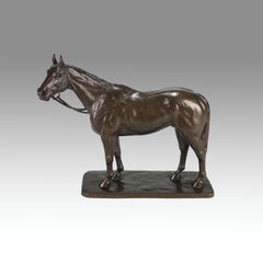 Early 20th Century Japanese Bronze Sculpture "Standing Horse" by Kunio Itô