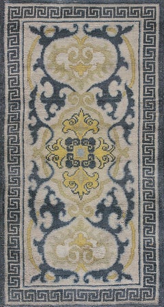 Antique Early 20th Century Japanese Cotton Nabeshima Dantsu Carpet (3' x 5'10"-91 x 178)