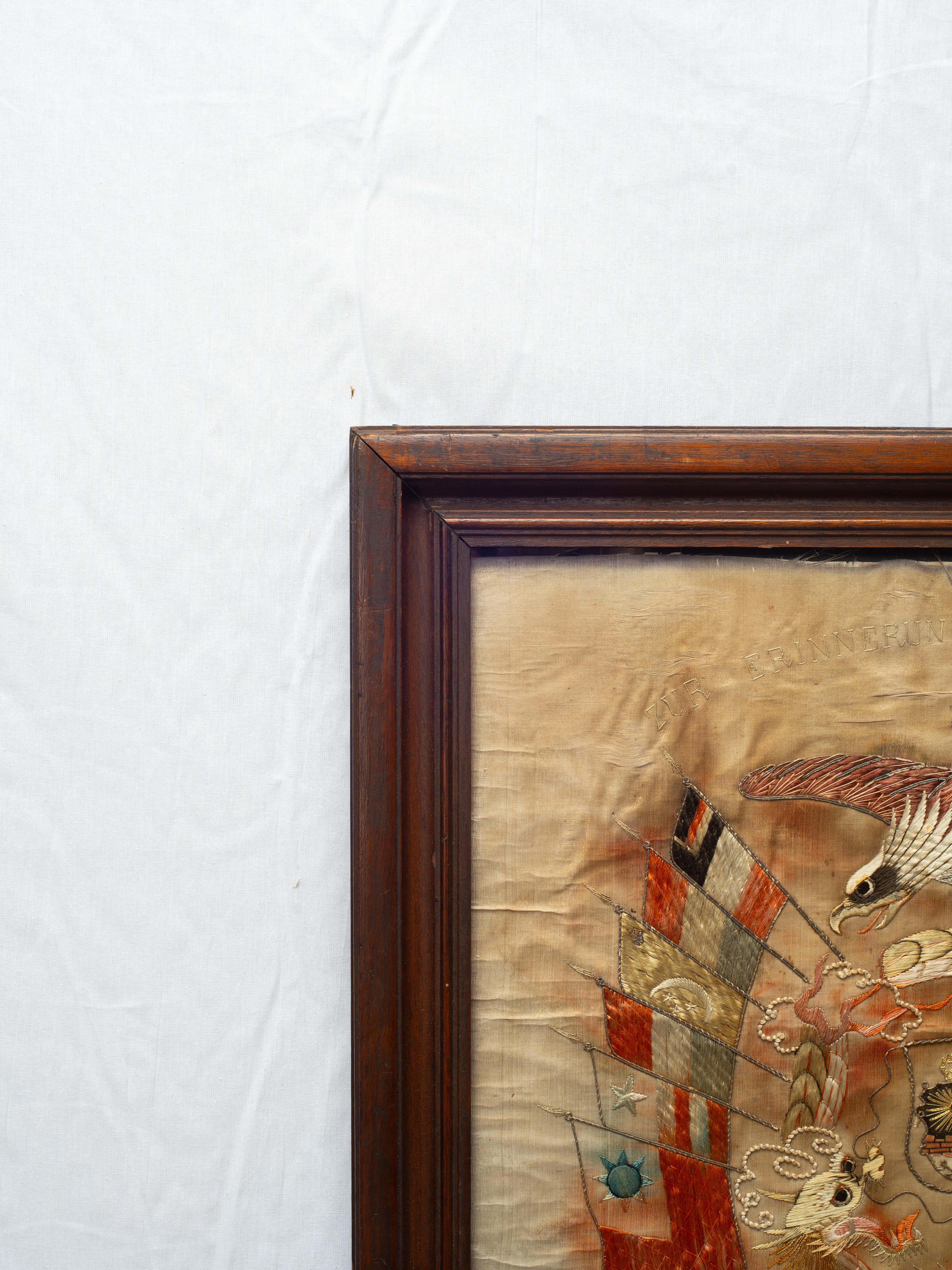 Japonais Early 20th Century Japanese Embroidered Military Souvenir en vente