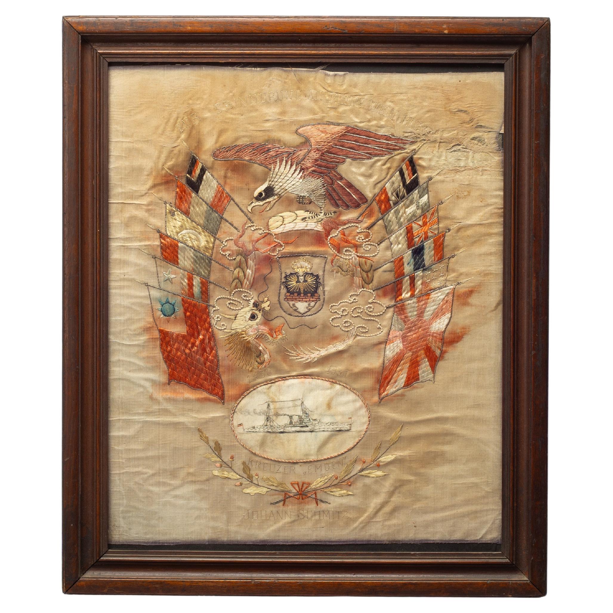 Early 20th Century Japanese Embroidered Military Souvenir