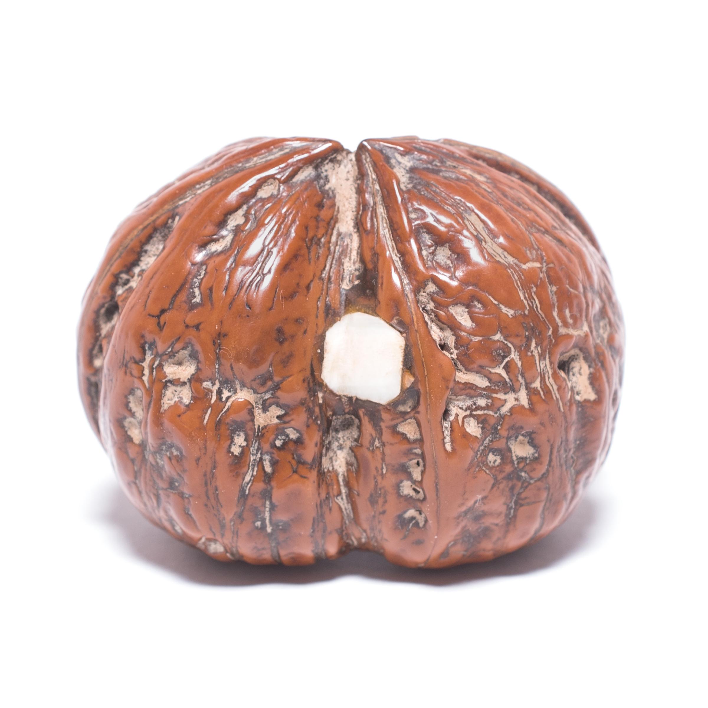 Early 20th Century Japanese Gourd-Form Walnut Netsuke 1