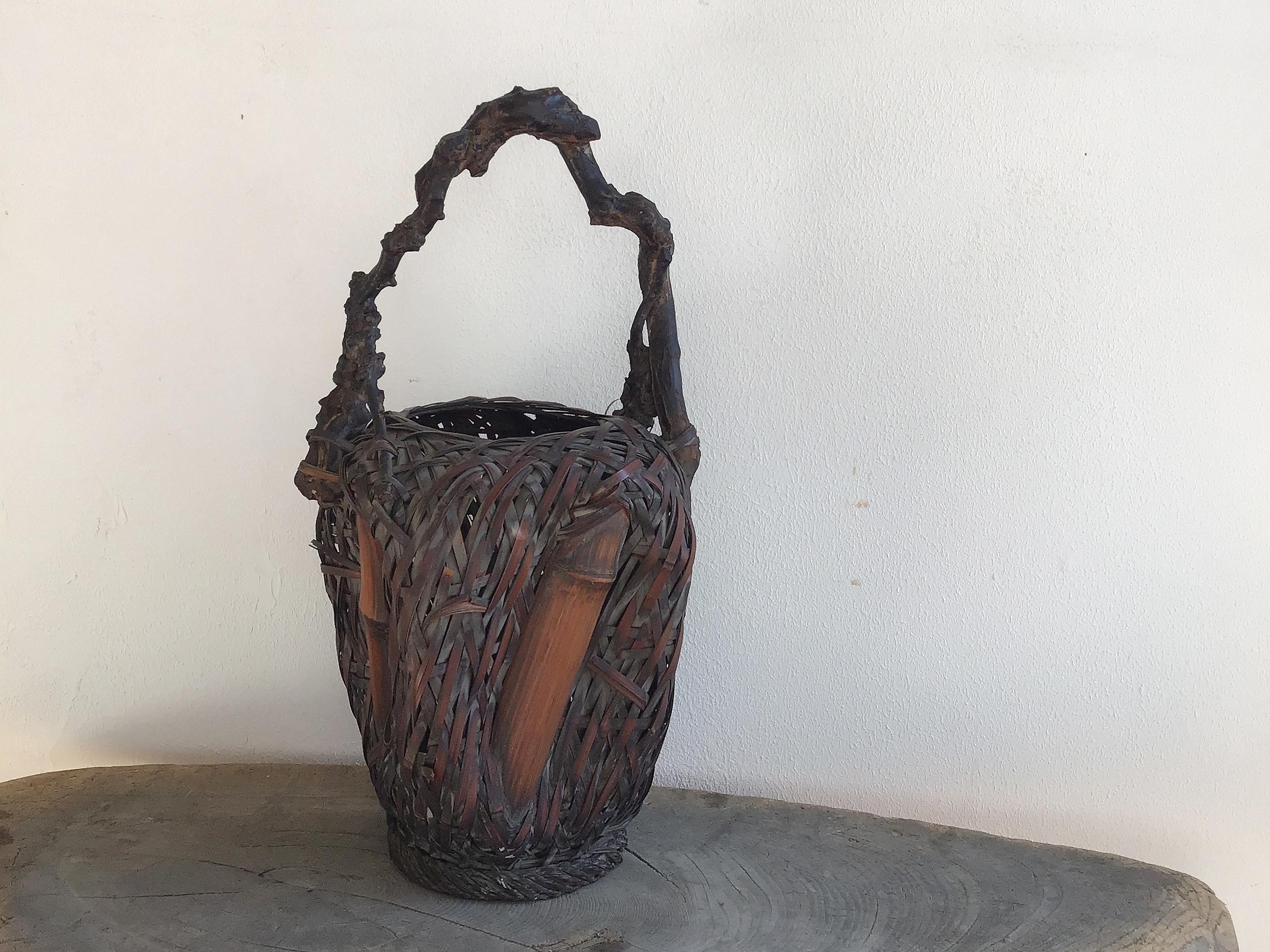 20th Century Early 20th century Japanese Hanakago Ikebana Flower Basket