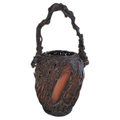 Early 20th century Japanese Hanakago Ikebana Flower Basket