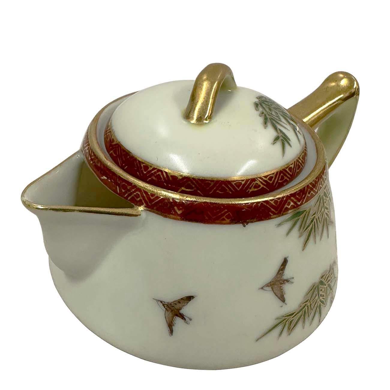 20ième siècle Pot à lait et sucrier Kutani japonais du début du 20e siècle, motif bambou en vente