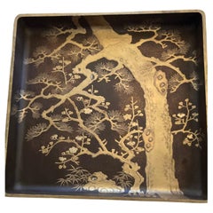 Antique Early 20th Century Japanese Lacquer Tray Table