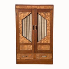Early 20th Century Japanese Refinished Wood Cabinet
