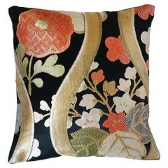 Cuscino d
accento Obi in seta giapponese dei primi del Novecento