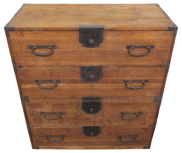 Early 20th Century Japanese Stacking Tansu Chests of Drawers 2