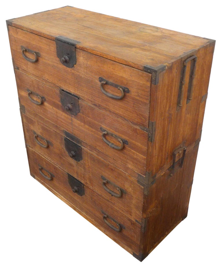Early 20th Century Japanese Stacking Tansu Chests of Drawers 3