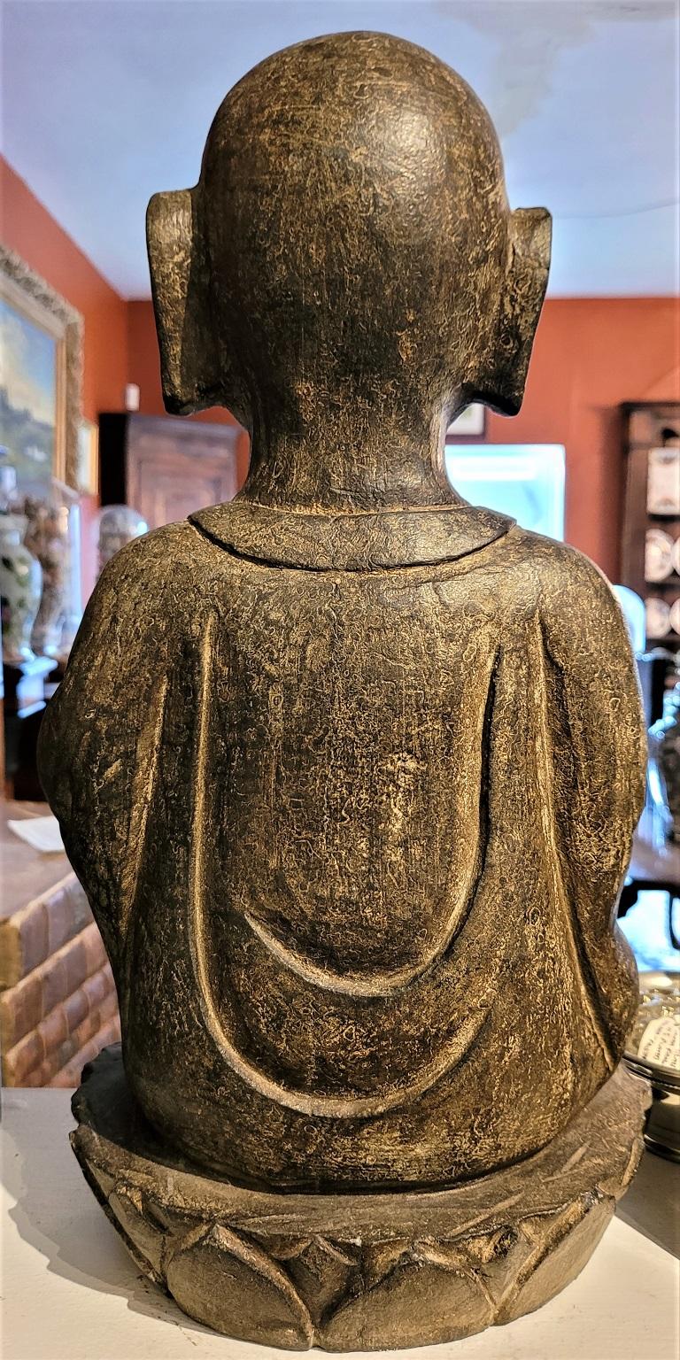 Early 20th Century Japanese Stone Carved Buddha 13