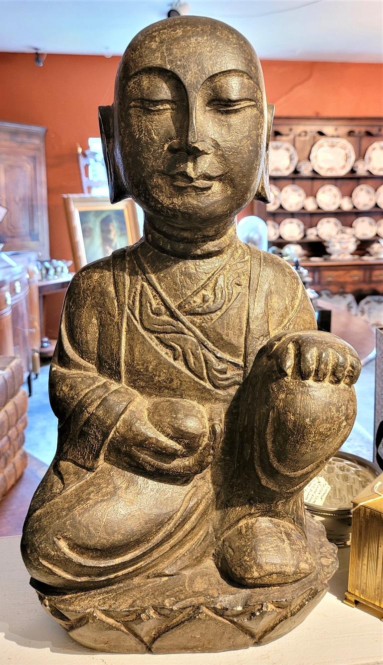 Early 20th Century Japanese Stone Carved Buddha 14