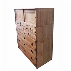Early 20th Century Japanese Tansu in Clear Wood