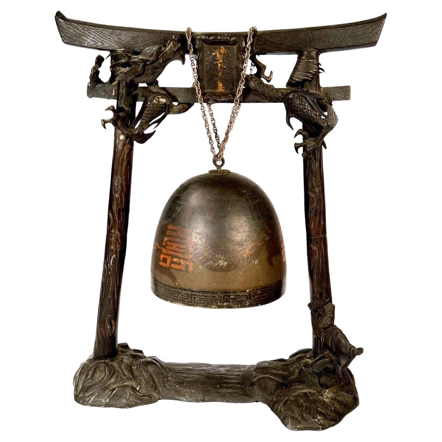 Early 20th Century Japanese Temple Gong with Dragon For Sale