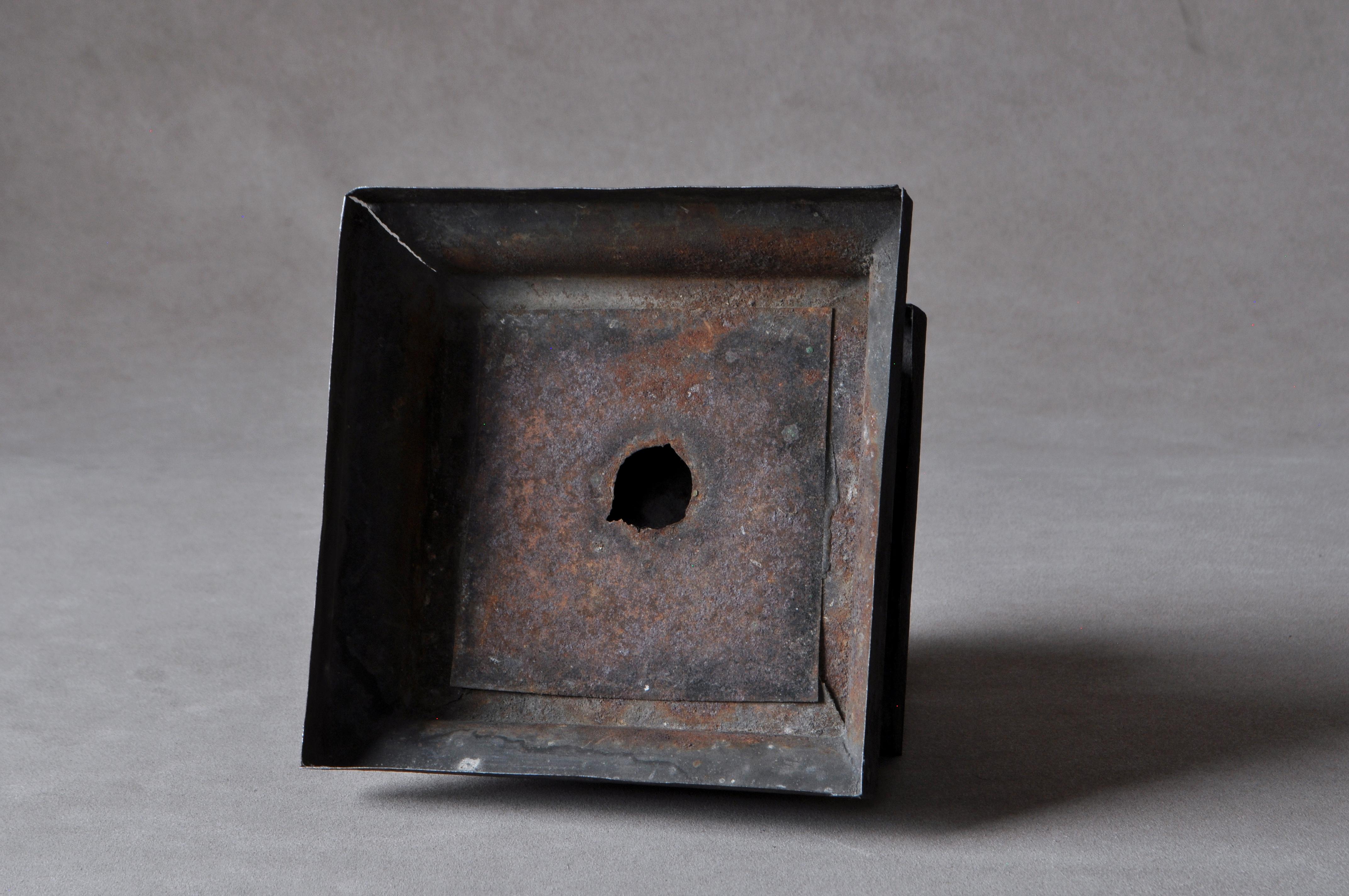 Early 20th century Japanese tin-made Buddhist pagoda with Hoju precious orb For Sale 2