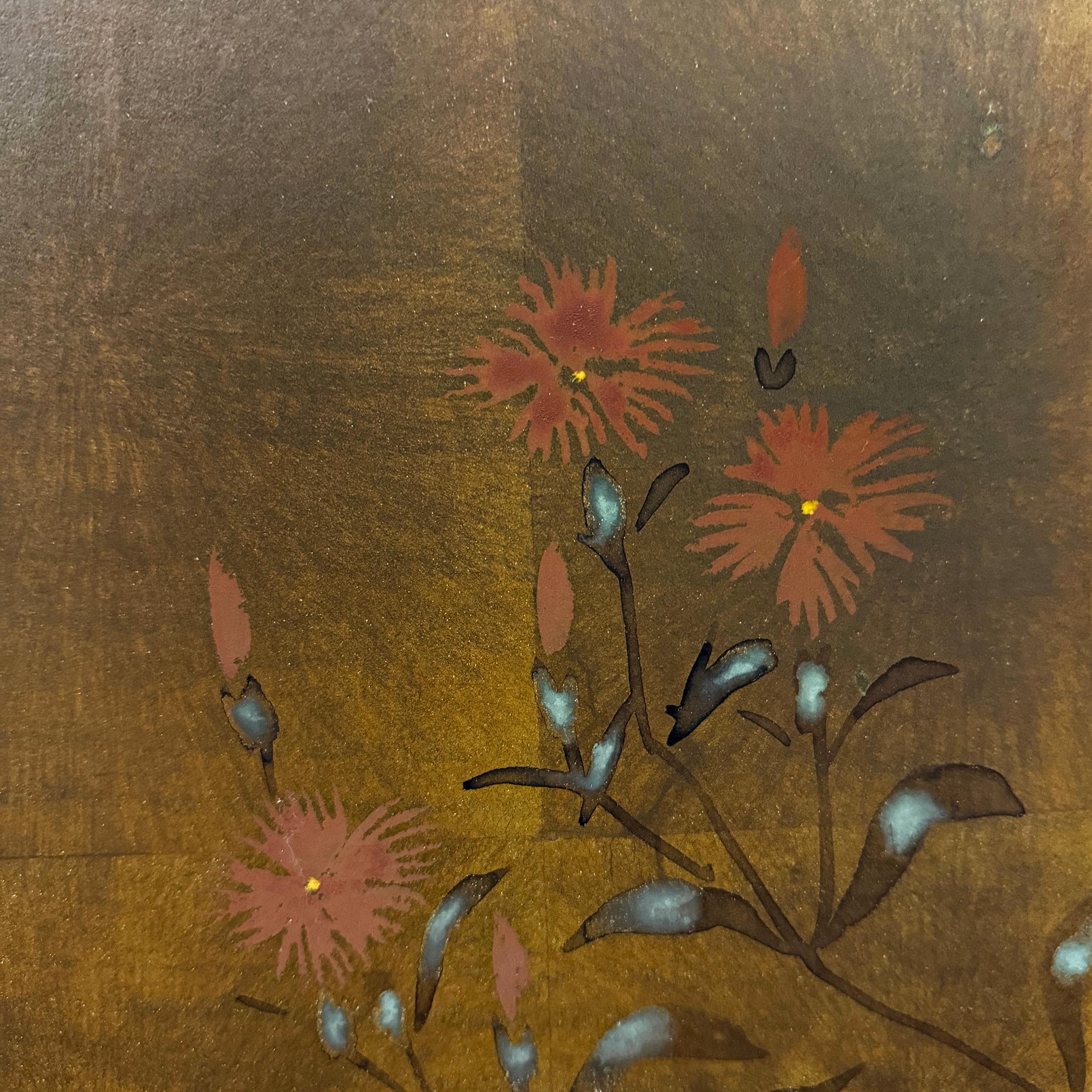 Early 20th Century Japanese Willow and Ducks Byobu Screen 6