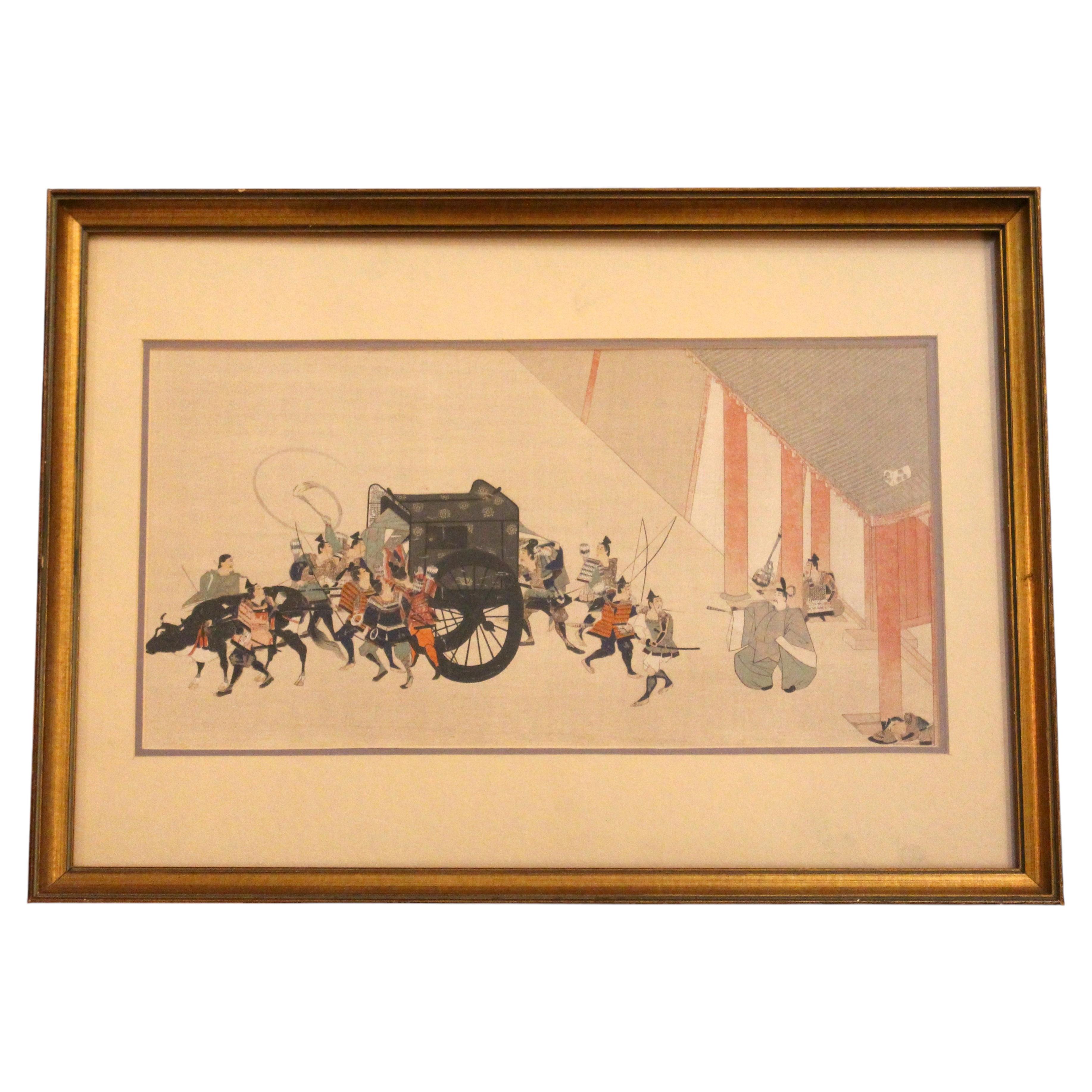 Early 20th Century Japanese Woodblock Print in Frame