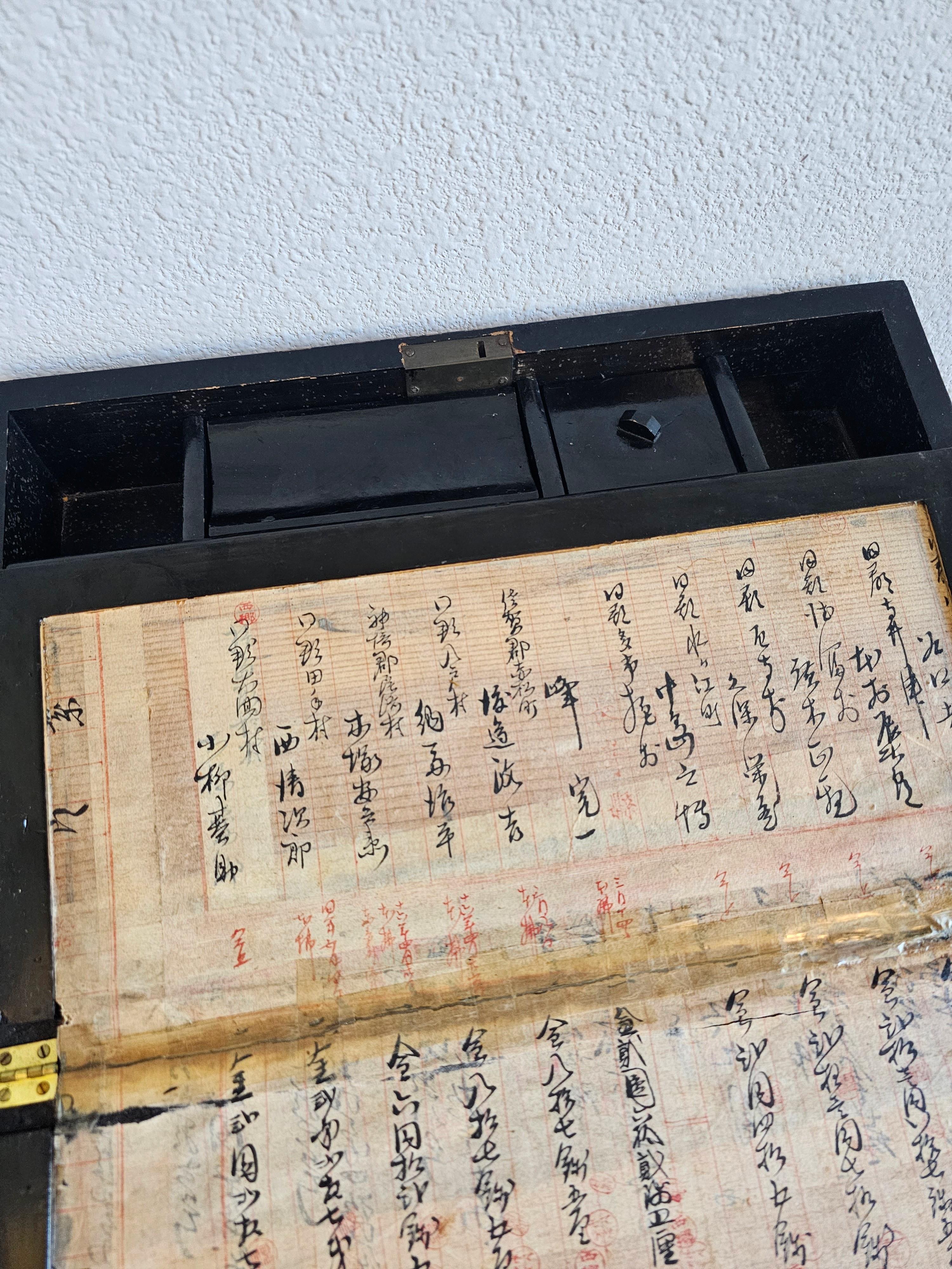 Early 20th Century Japanese Writing Box Travel Desk 2