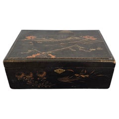 Antique Early 20th Century Japanese Writing Box Travel Desk