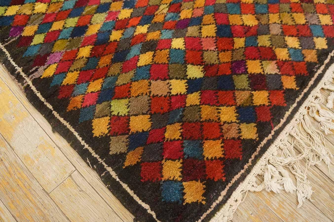 Wool Early 20th Century Jerusalem Carpet ( 4'11