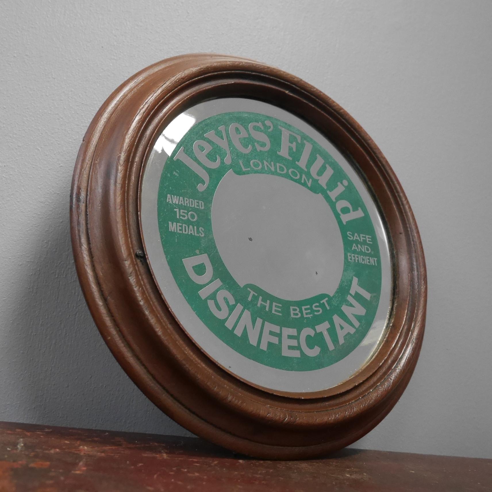 Victorian Early 20th Century Jeyes Fluid Advertising Mirror For Sale