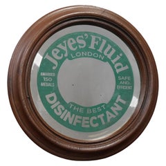 Antique Early 20th Century Jeyes Fluid Advertising Mirror