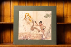 Inizio del XX secolo J.M. Pittura ad acquerello Flagg