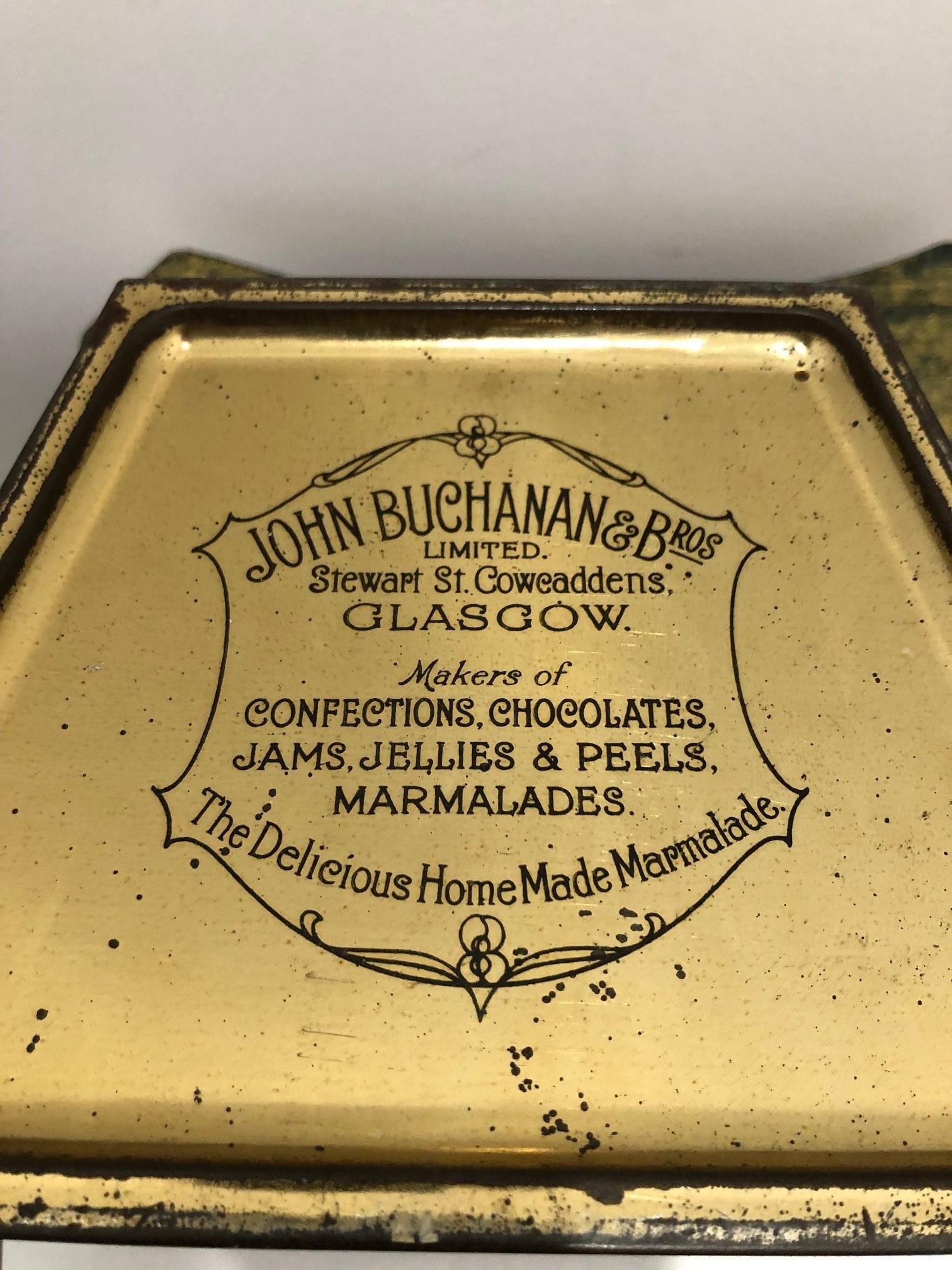 Early 20th Century John Buchanan & Bros Wall Hanging Biscuit, Knife Tin Glasgow  For Sale 4
