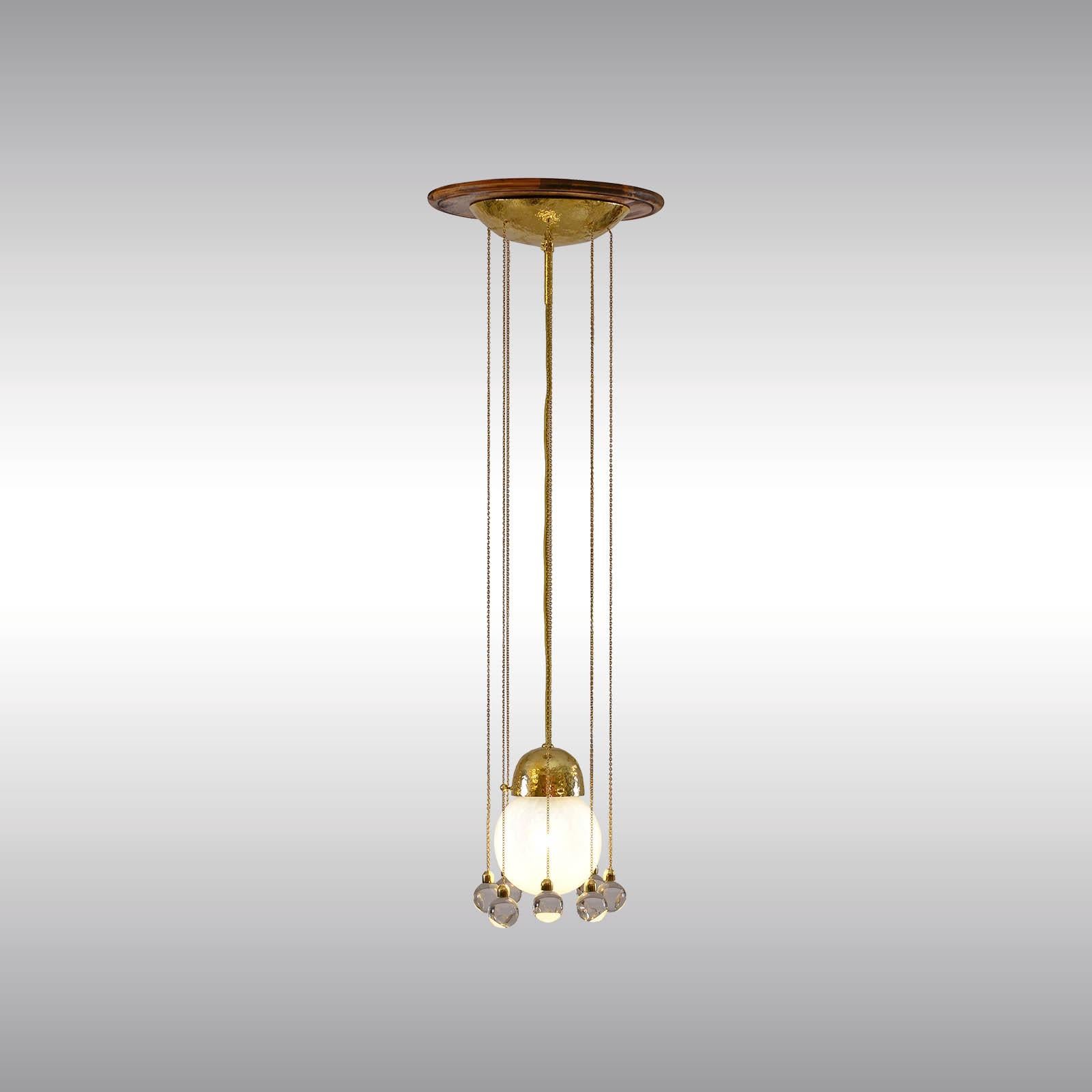 Hand-Crafted Josef Hoffmann & Wiener Werkstaette Ceiling Lamp, Re-Edition