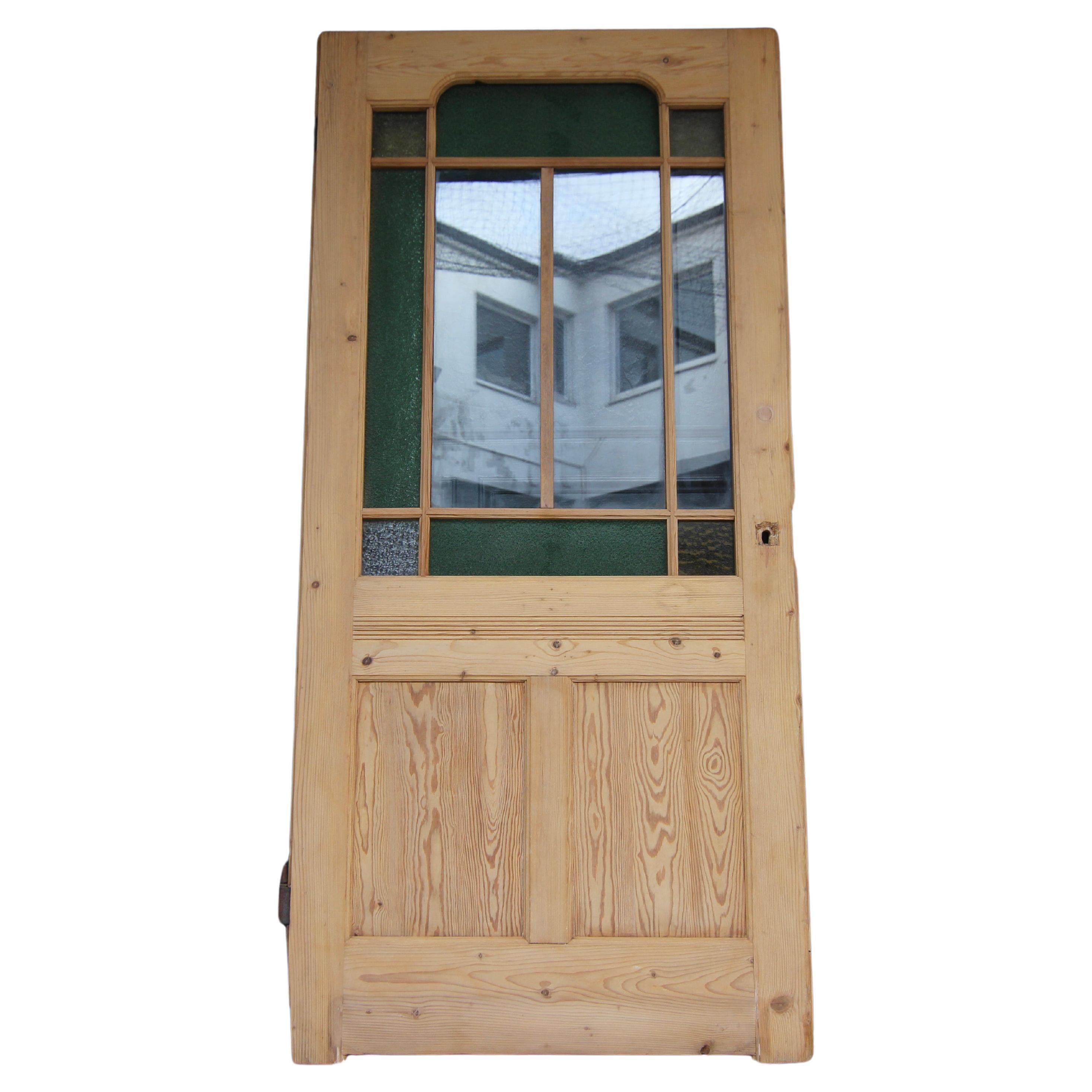 Early 20th Century Jugendstil Door made of Pine with Glass