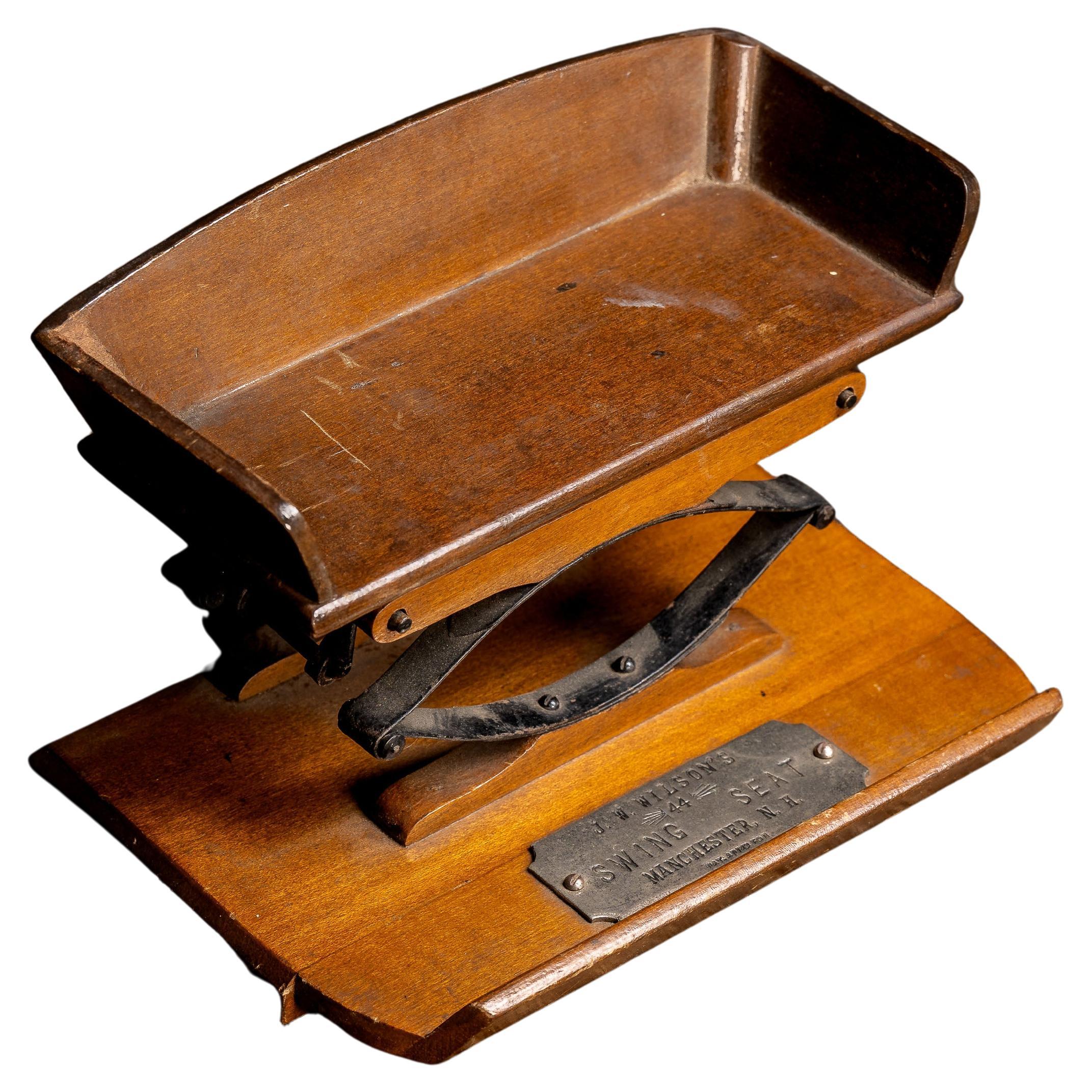 Early 20th Century JW Wilson Salesman Sample Buggy Seat For Sale