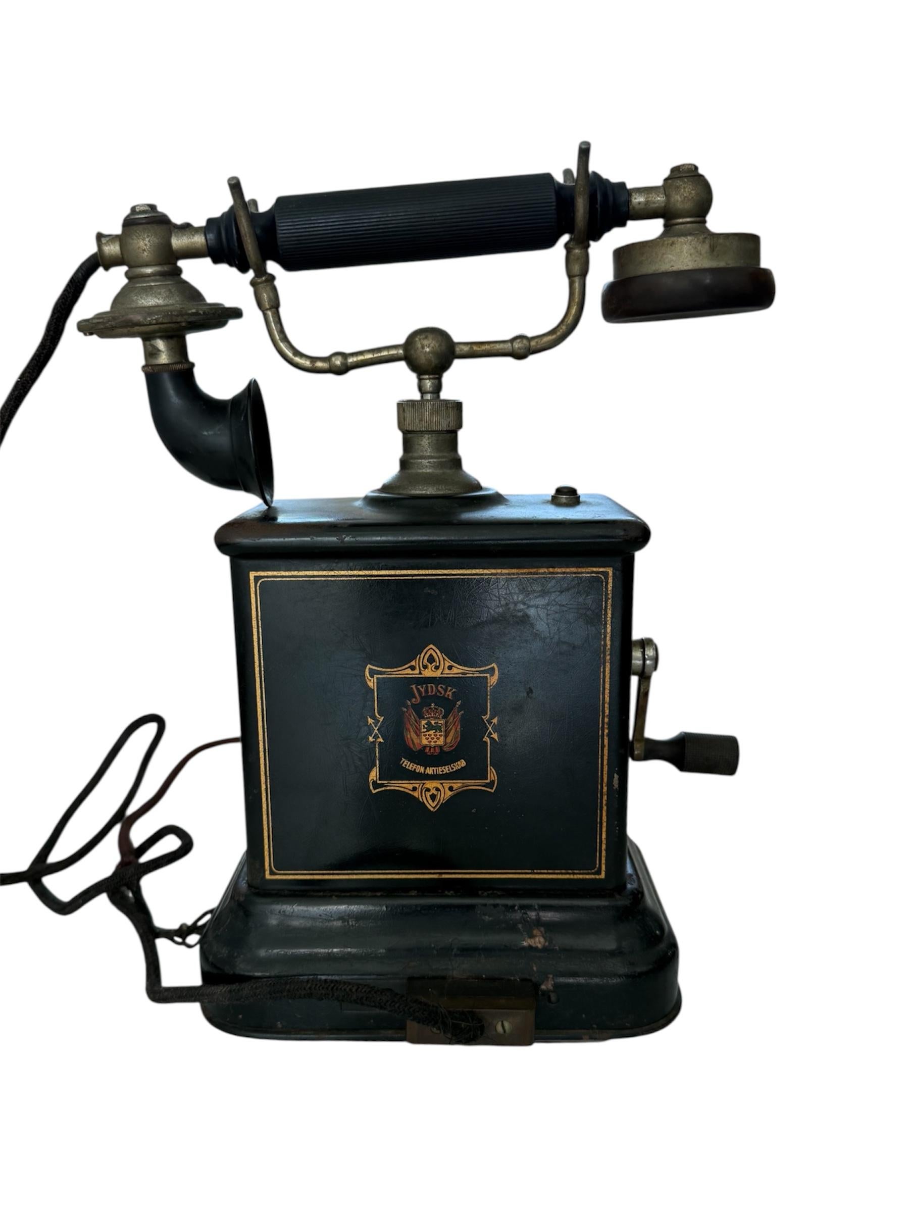 Danois Téléphone de bureau Jydsk du début du 20e siècle en vente