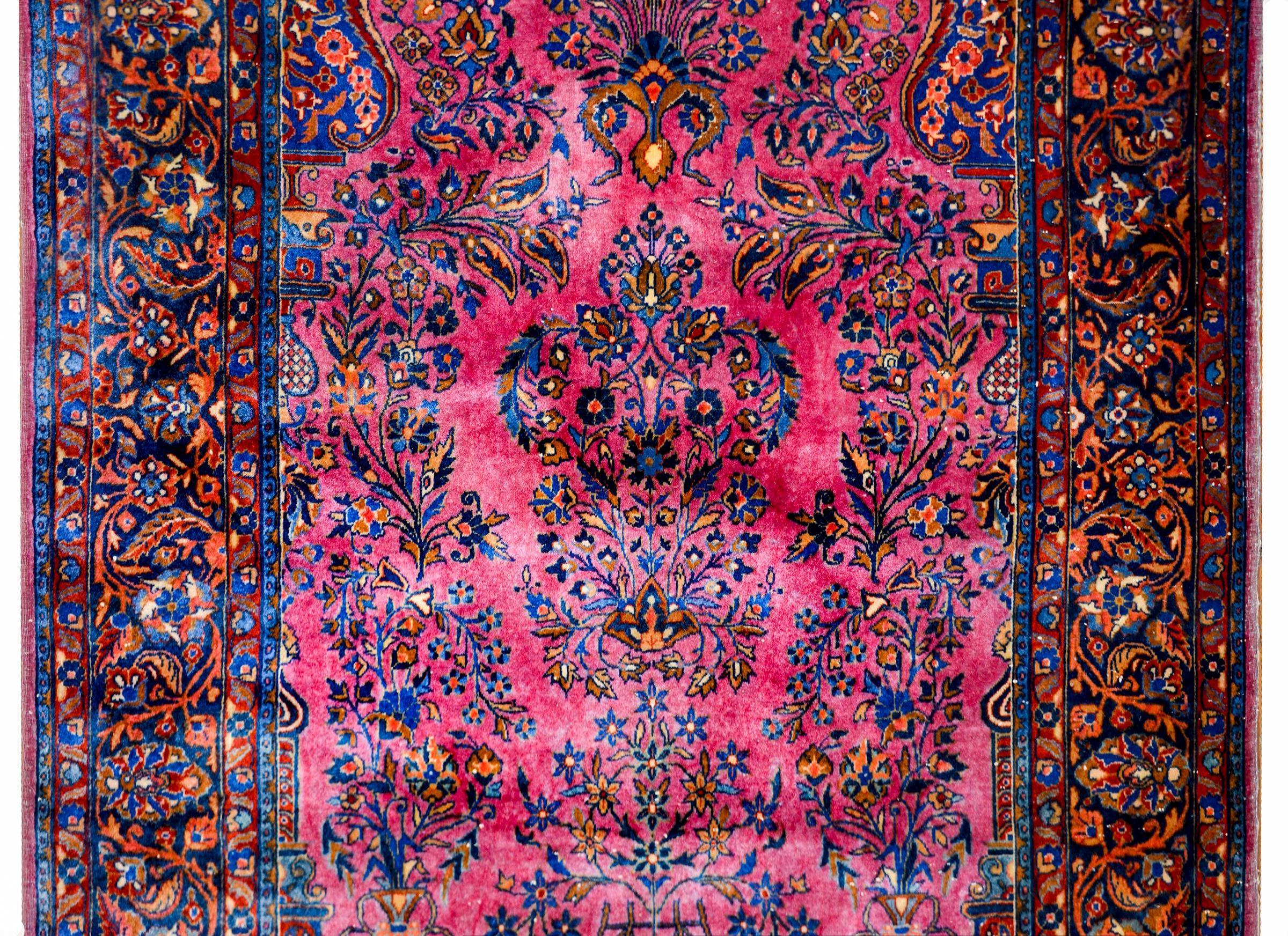 Persian Early 20th Century Kashan Prayer Rug For Sale