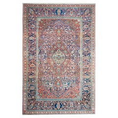 Antique Early 20th Century Kashan Rug