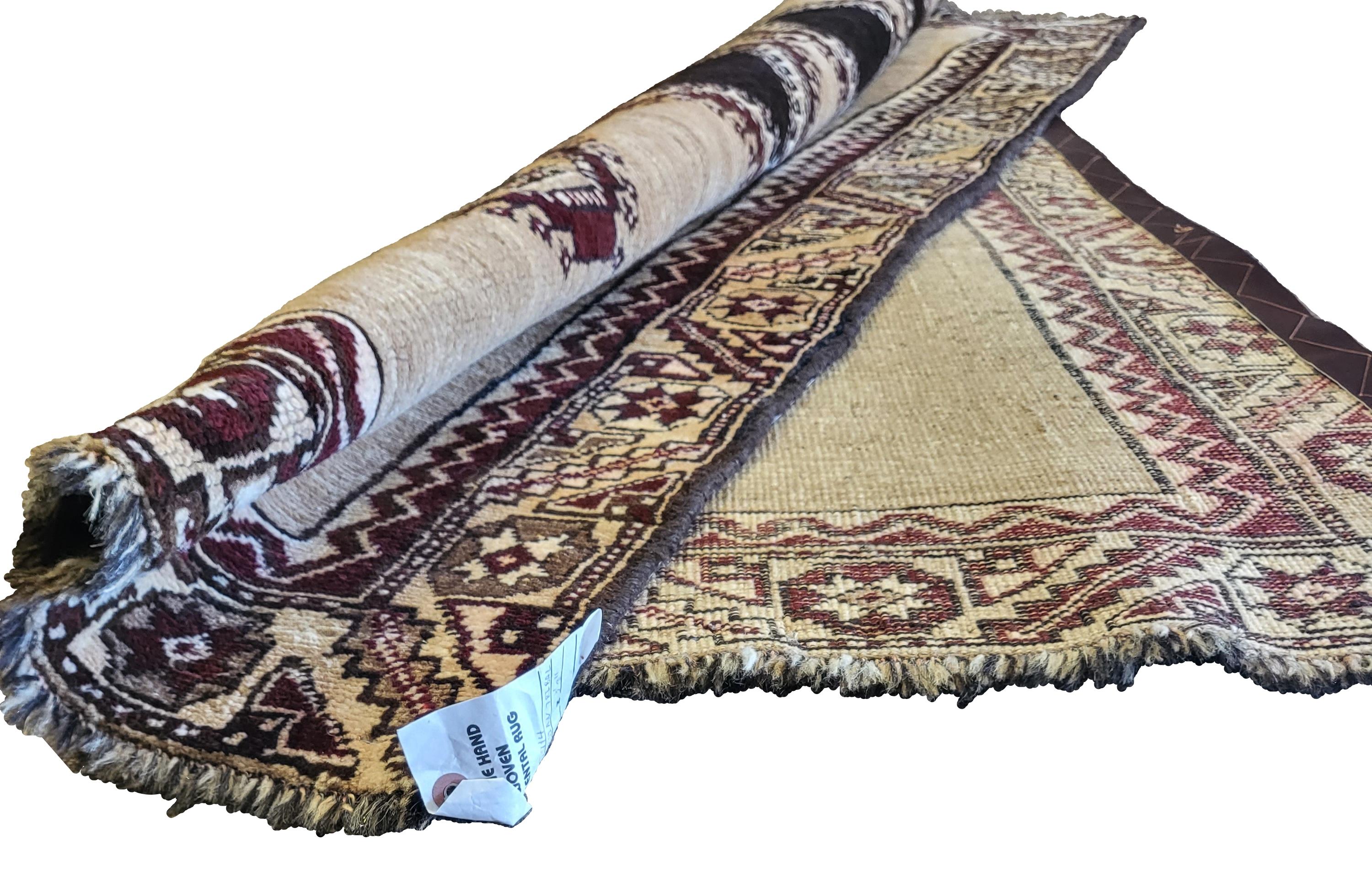 Kashkooli Gabbeh des frühen 20. Jahrhunderts – Geometrischer nomaden persischer Teppich  (Handgeknüpft) im Angebot