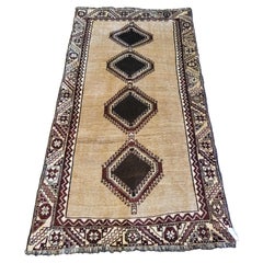Kashkooli Gabbeh des frühen 20. Jahrhunderts – Geometrischer nomaden persischer Teppich 