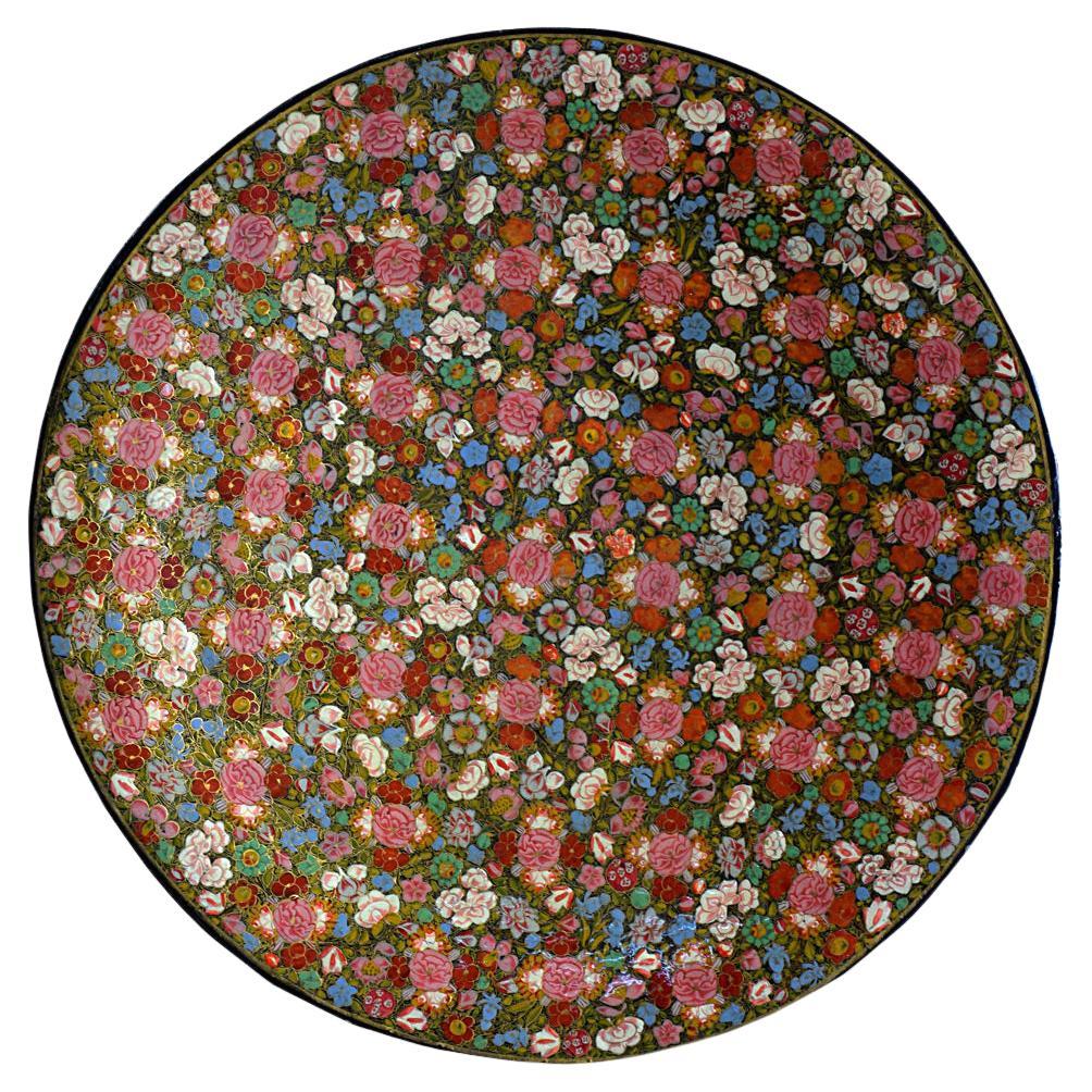Early 20th Century Kashmir Hand Painted Plate