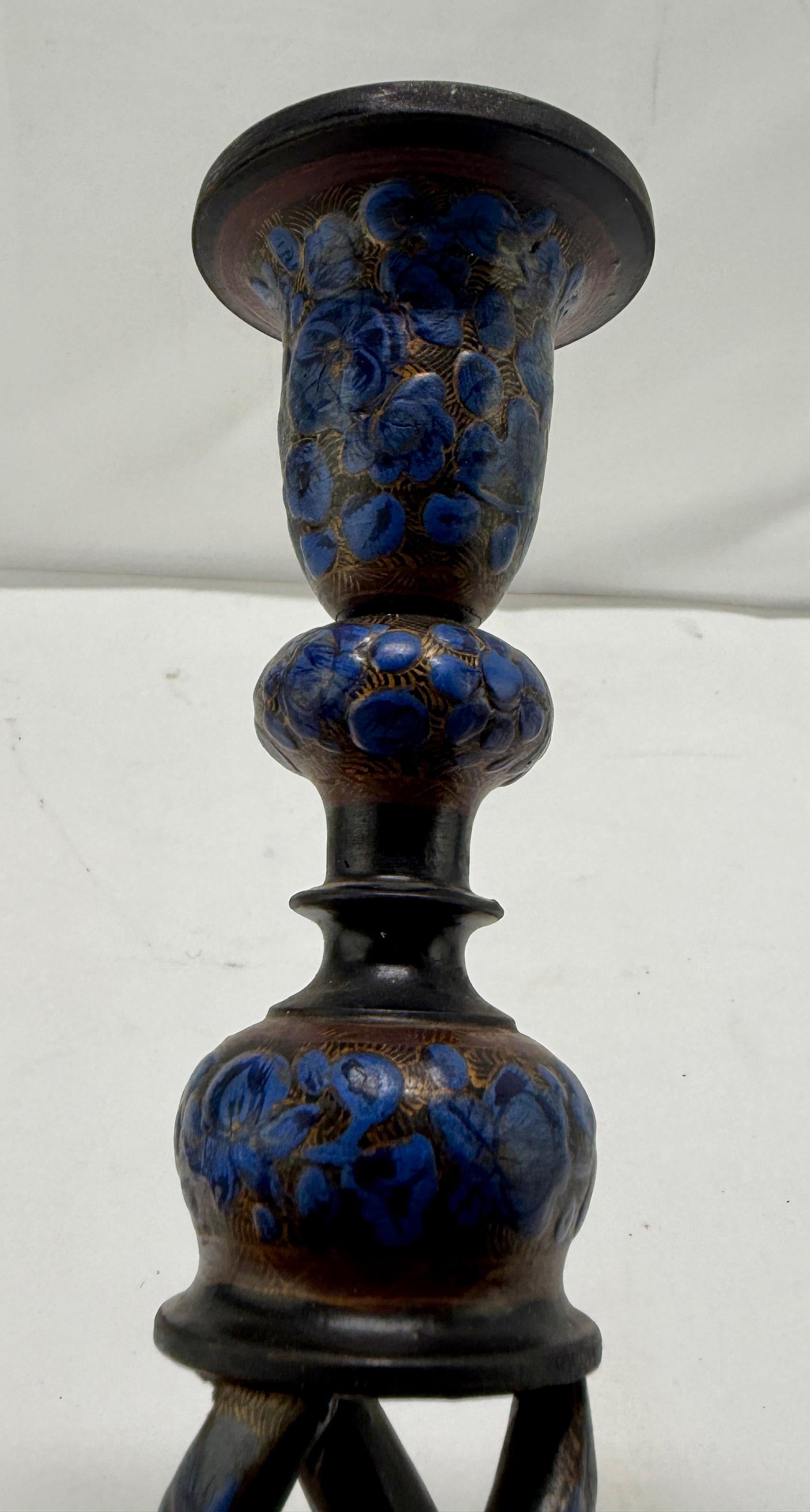 Candelero de papel maché de Cachemira de principios del siglo XX en venta 4