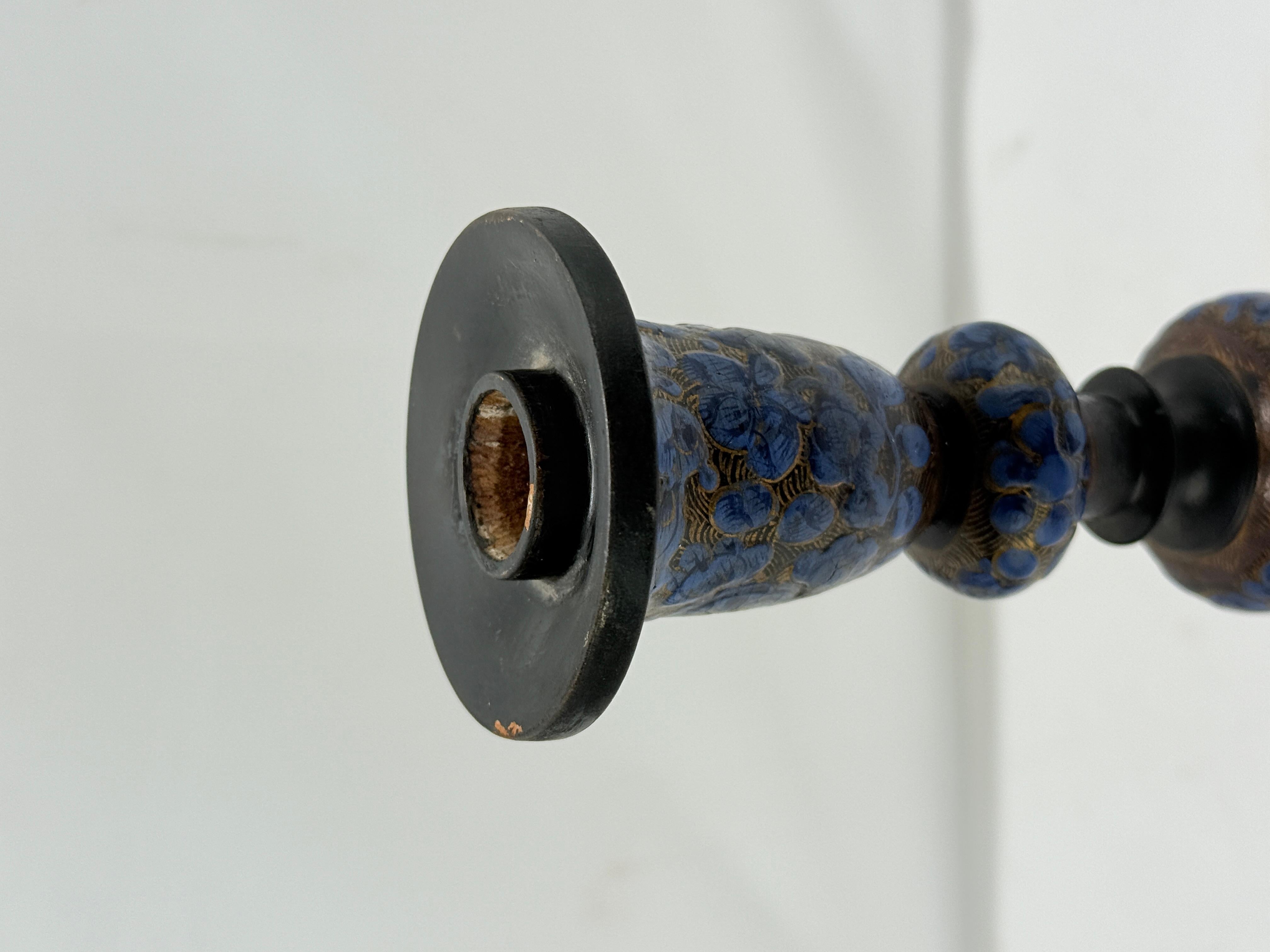 Candelero de papel maché de Cachemira de principios del siglo XX en venta 2