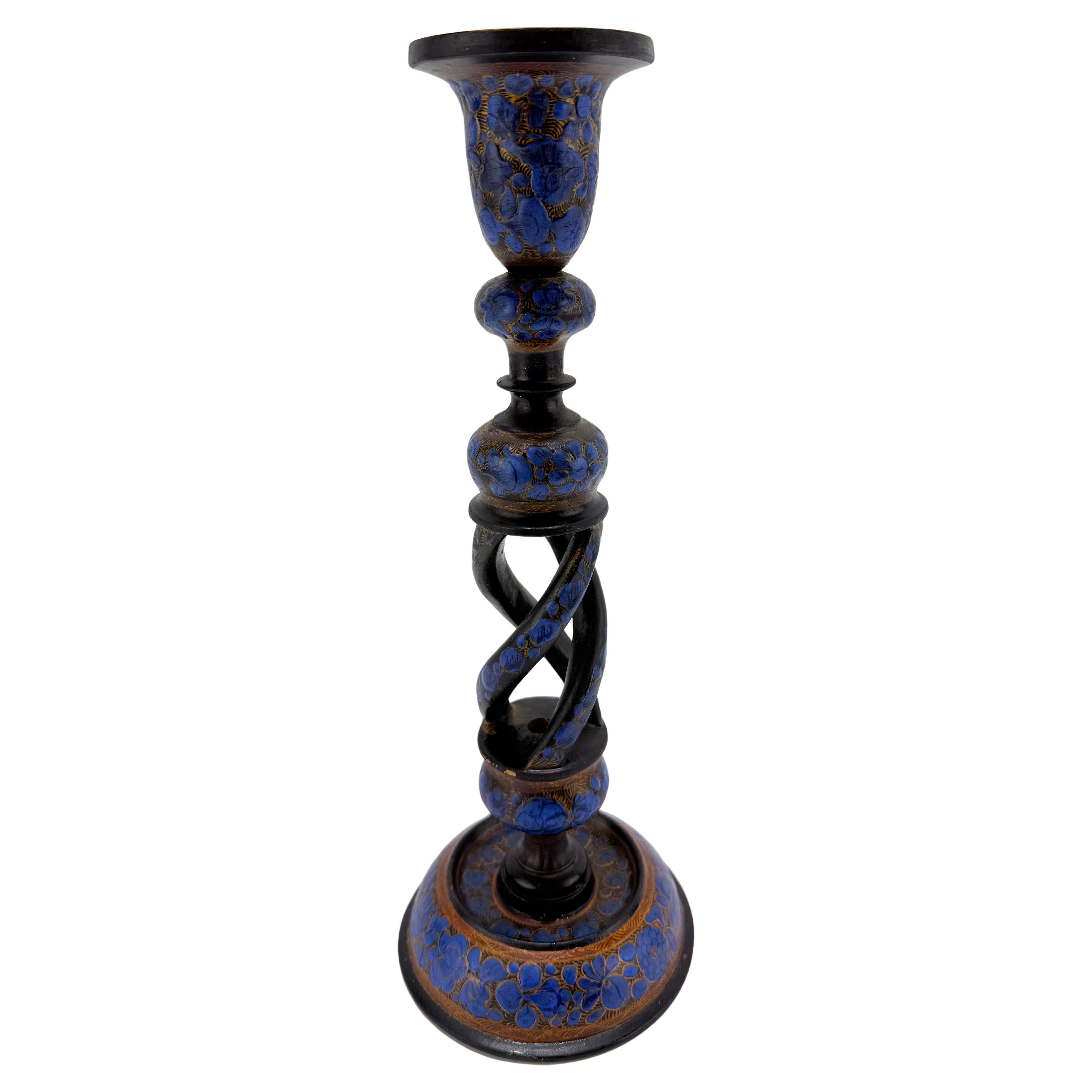 Candelero de papel maché de Cachemira de principios del siglo XX en venta