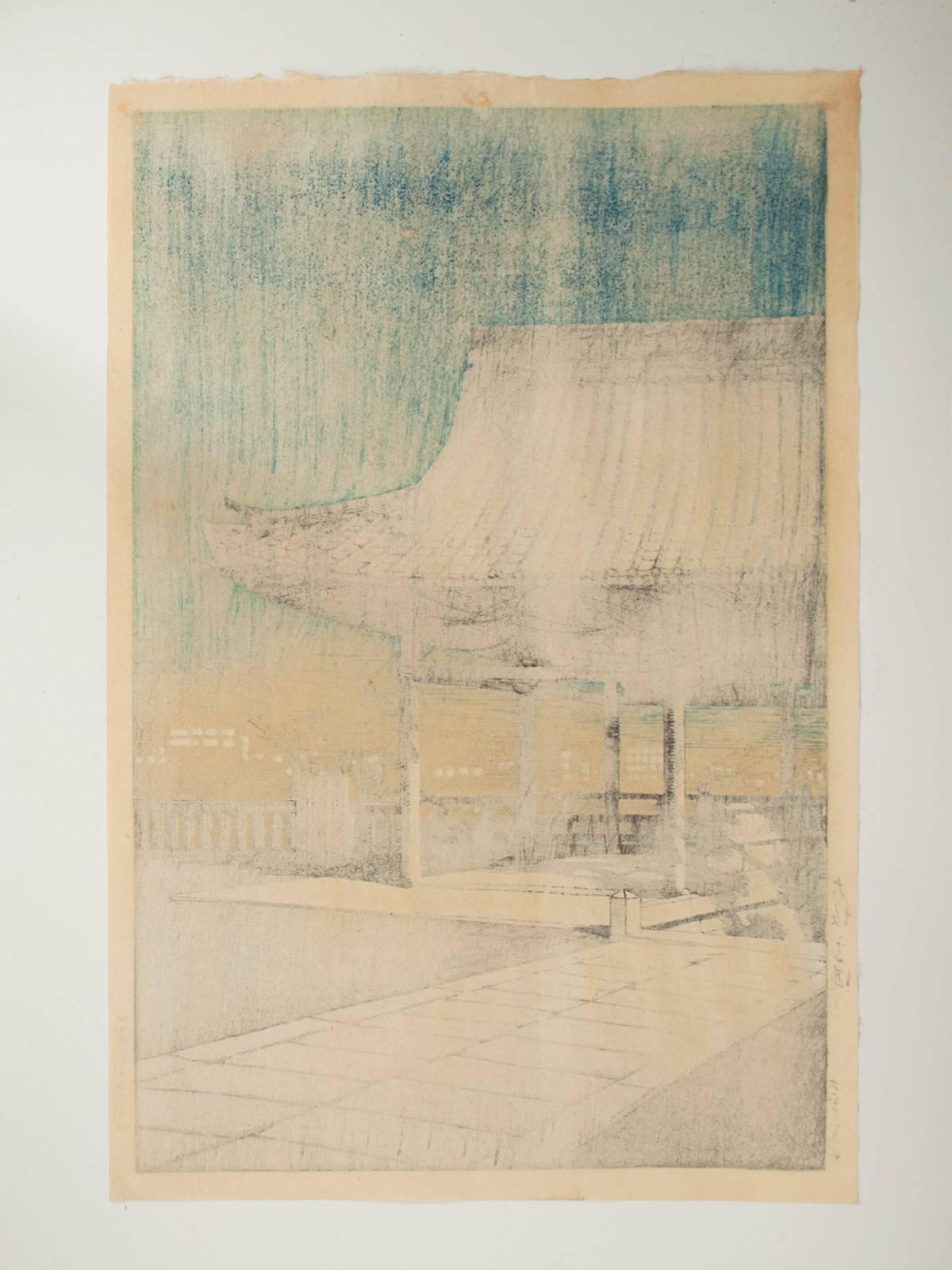 Early 20th century Kawase Hasui woodblock print 