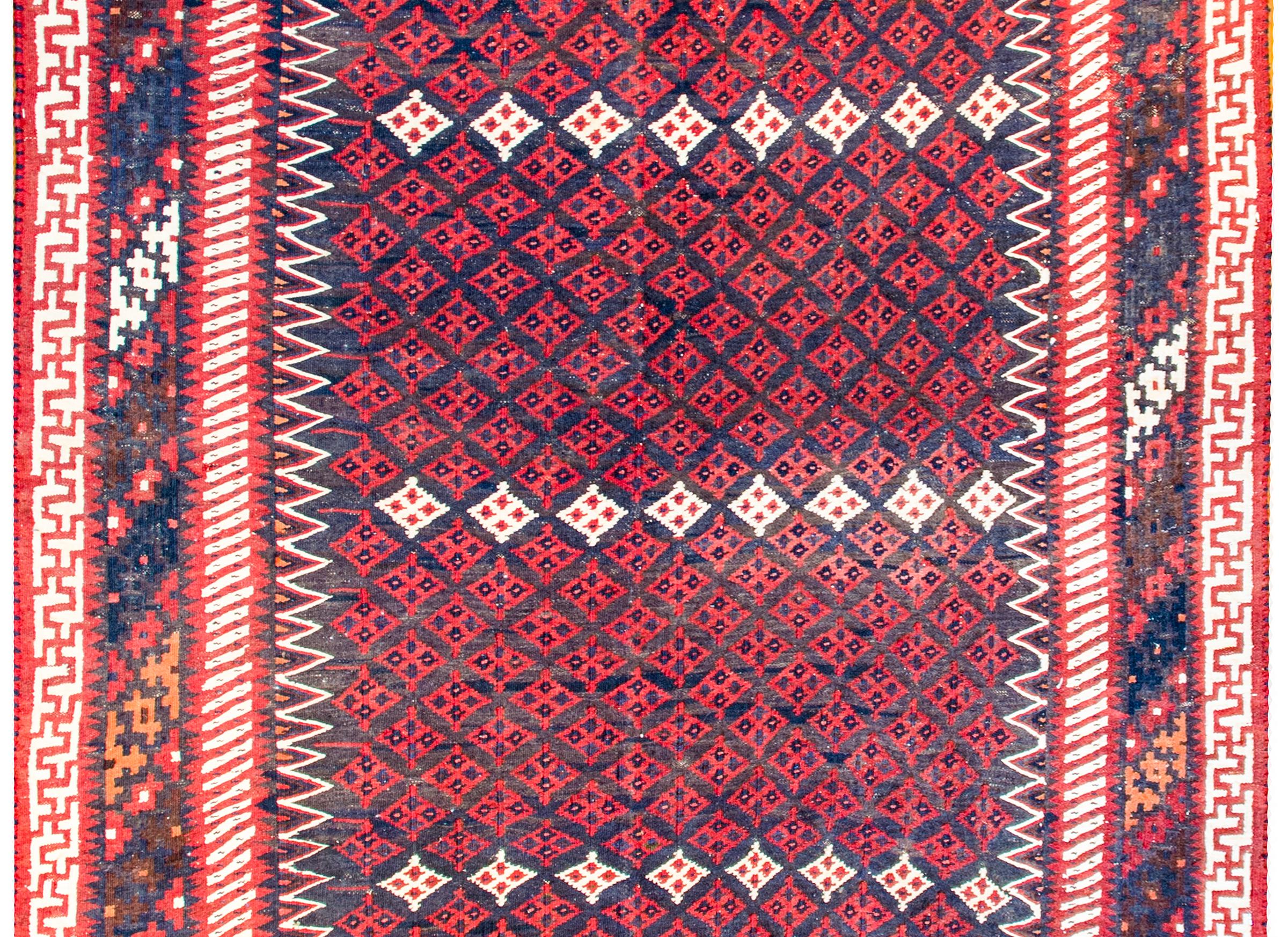 Central Asian Early 20th Century Khorasan Sumak Rug For Sale